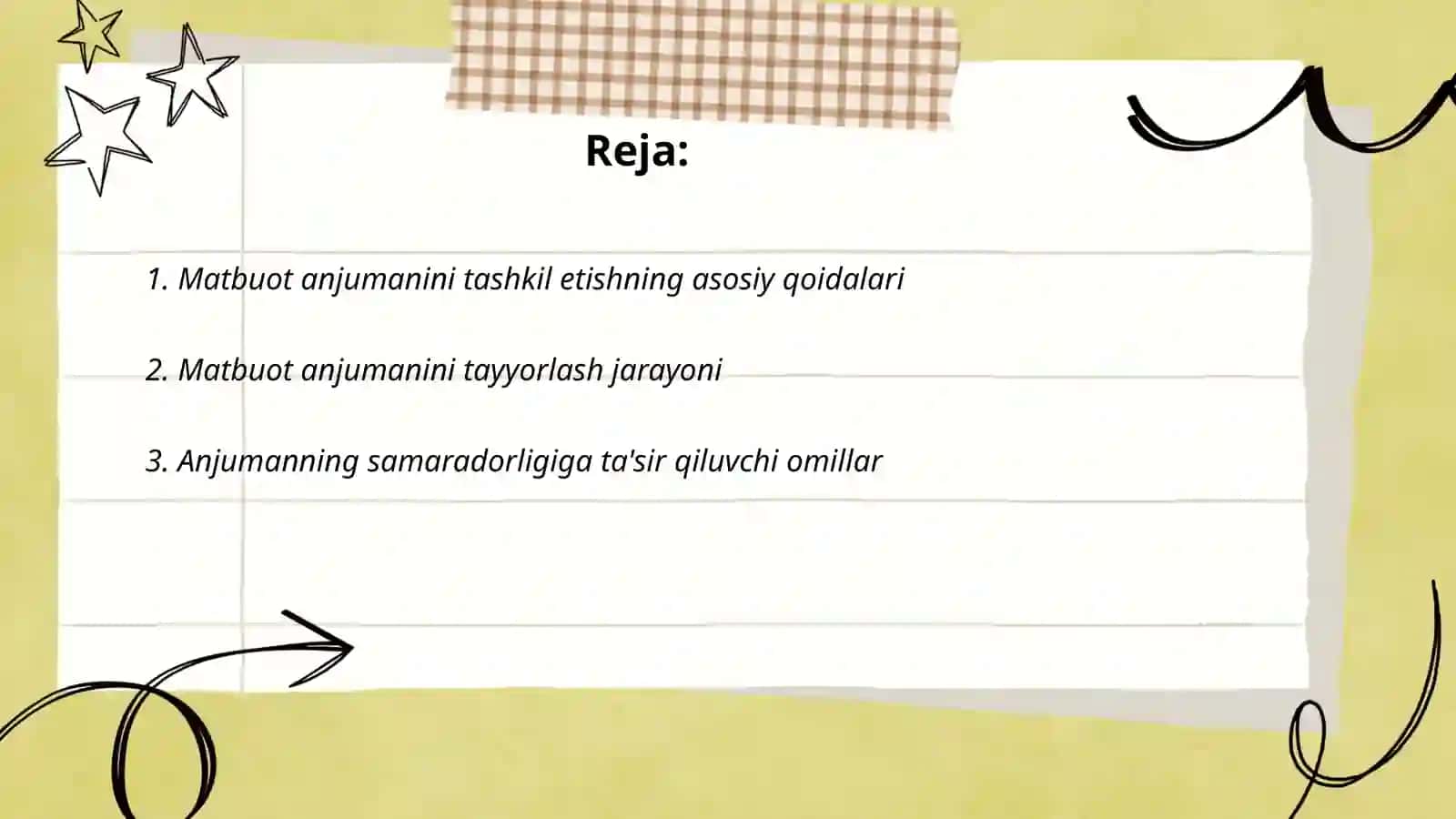 Matbuot anjumani qoidalari 2