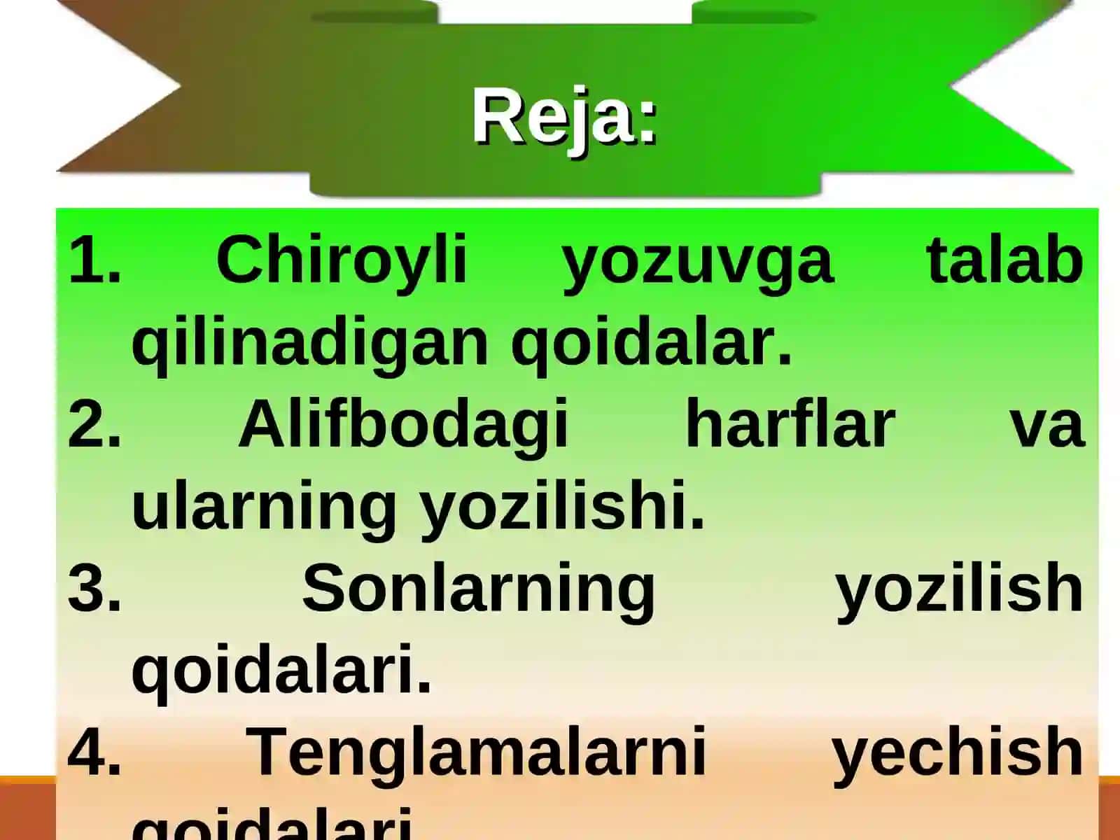 Boshlang’ich sinf o’quvchilarini chiroyli yozuvga o’rgatish qoidalari va matematik tenglama yechish usullari 2
