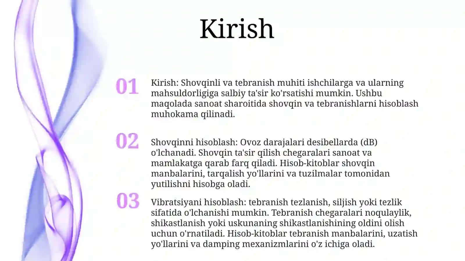 Ishlab Chiqarishdagi Shovqin Va Vibratsiyani Hisoblash 2