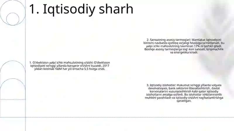 O'Zbekistonda Iqtisodiy Rivojlanish 2
