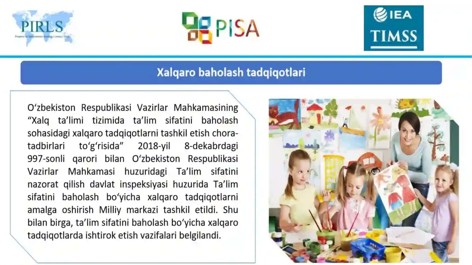 Boshlang`ich  ta`limda xalqaro baholash dasturlarini tadbiq qilish 2