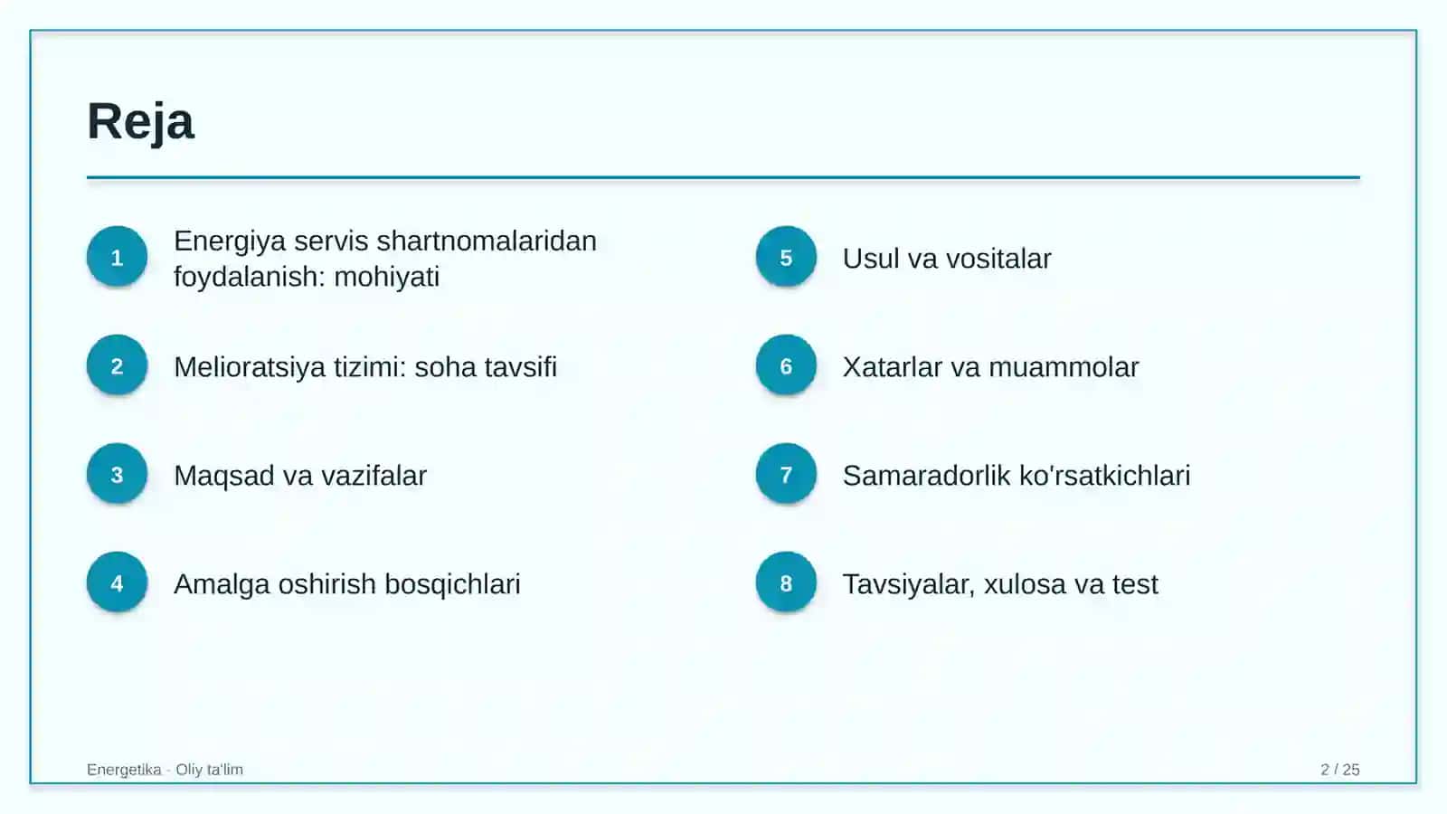 melioratsiya tizimida energiya servis shartnomalaridan foydalanish 2461 2