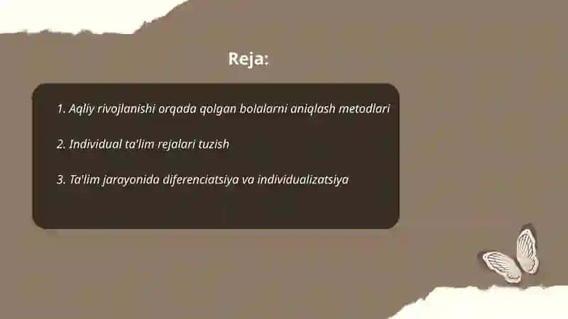 Aqliy rivojlanishi orqada qolgan bolalar bilan pedagogik-psixologik ishlash 2
