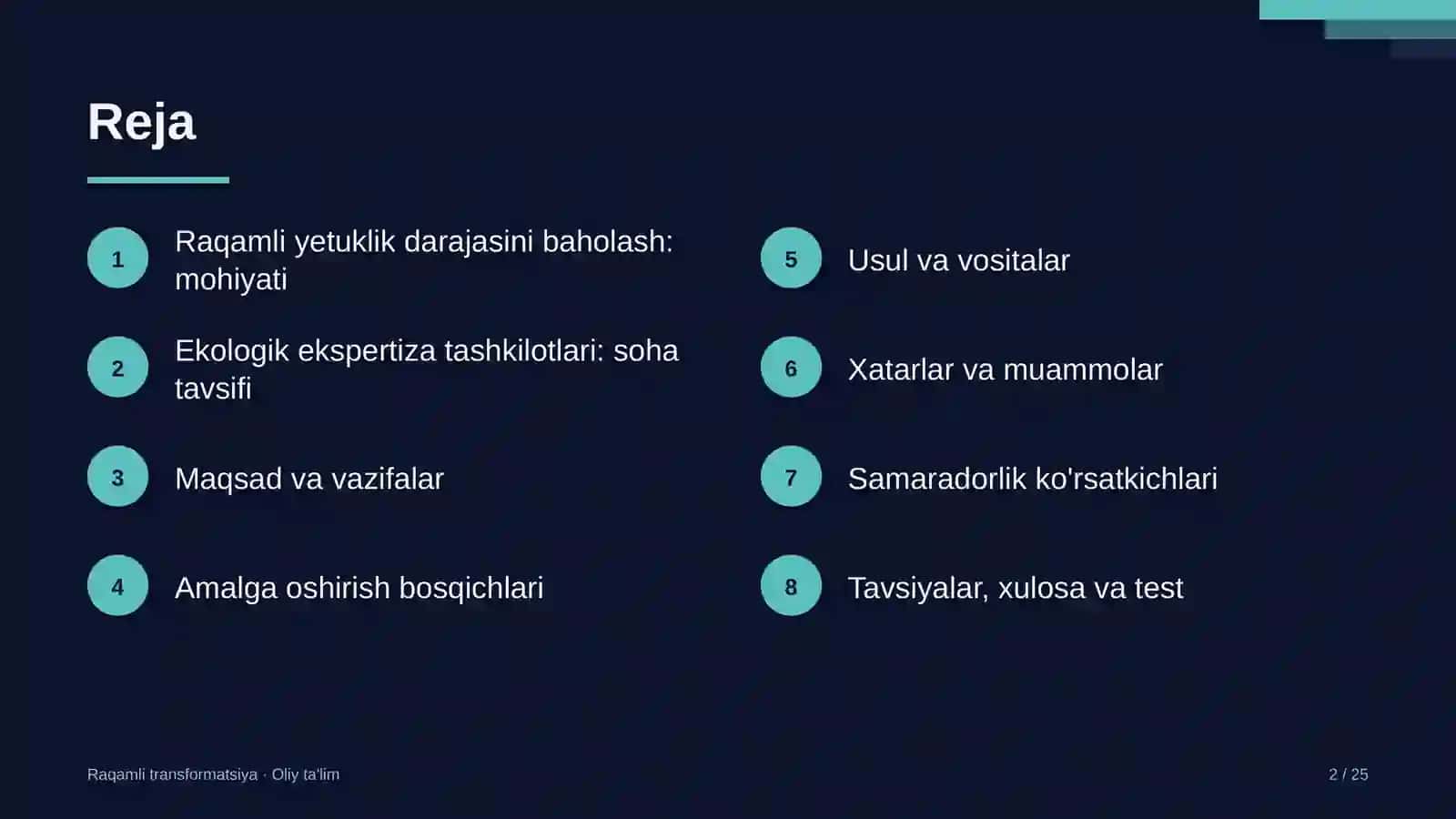 Ekologik ekspertiza tashkilotlarida raqamli yetuklik darajasini baholash 2