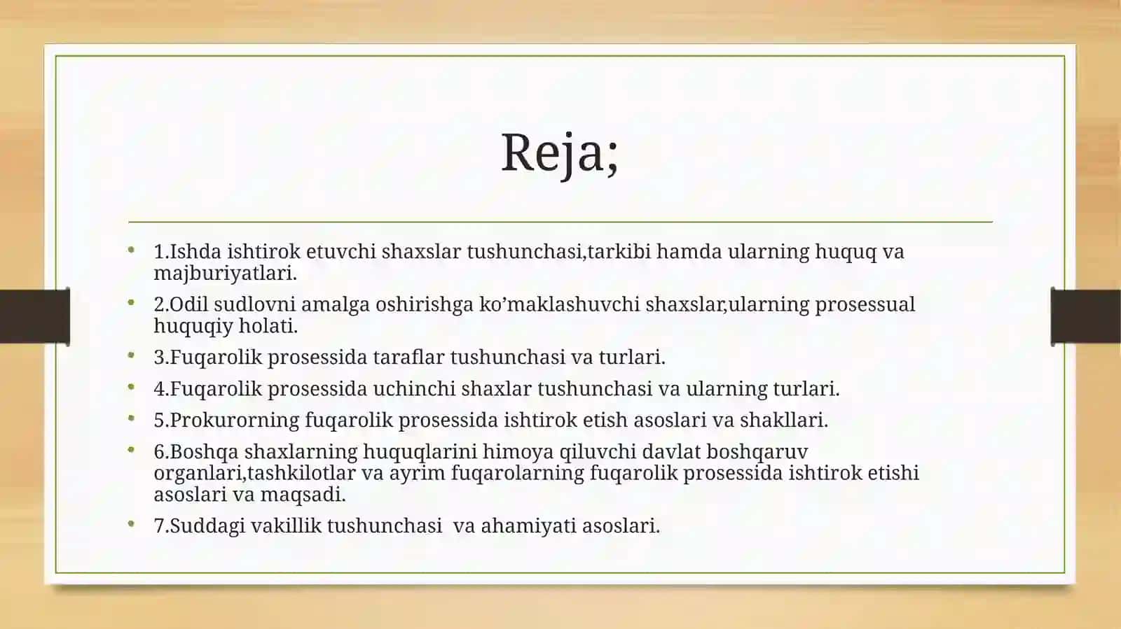 Fuqarolik  sud  ishlarini  yuritish  ishtirokchilari 2