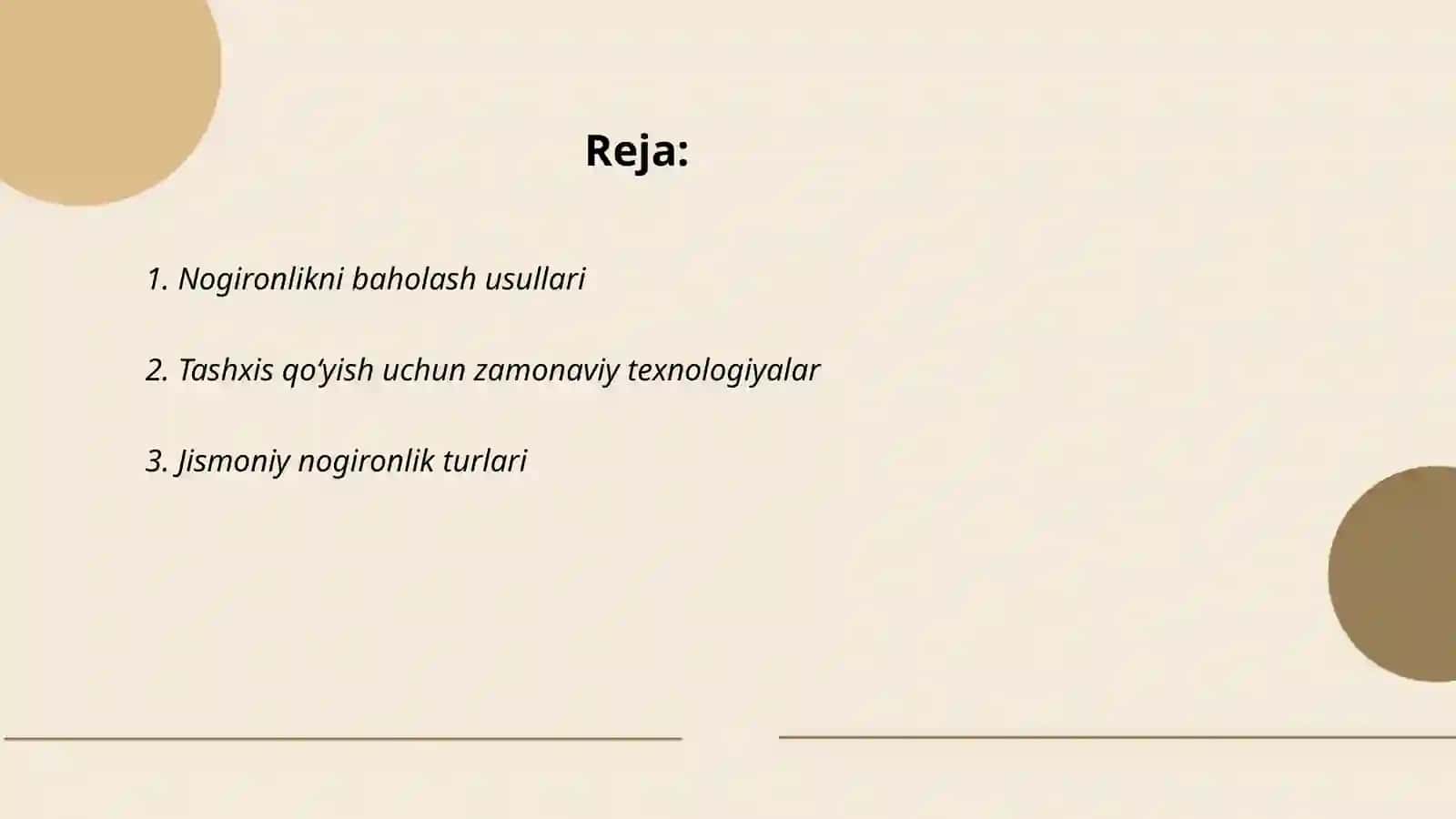 Nogironlikni baholash usullari 2