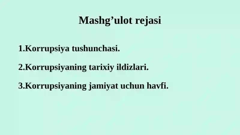 Korrupsiya va uning asosiy ko‘rinishlari 2