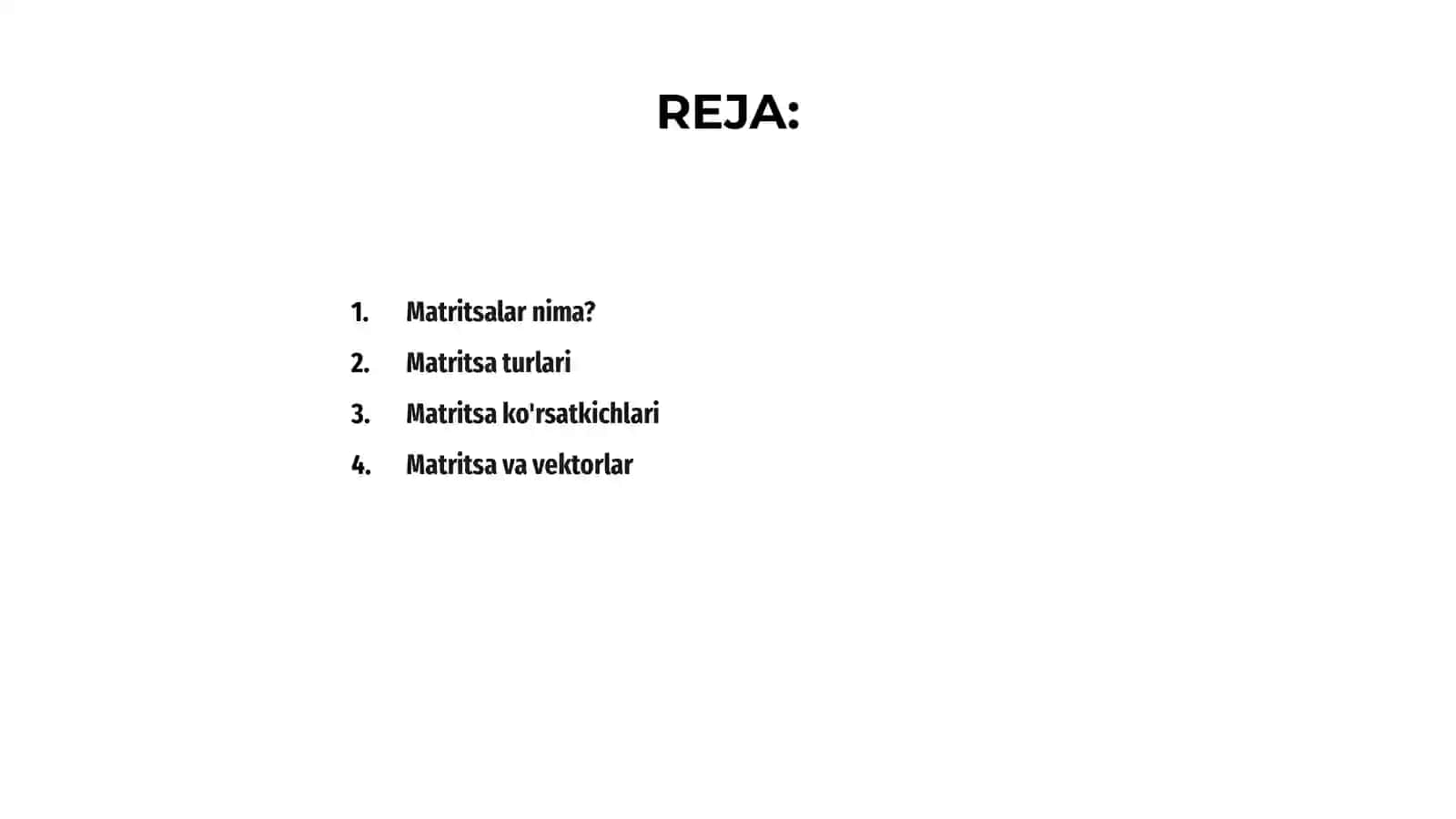 Matritsa va uning ustida amallar 2
