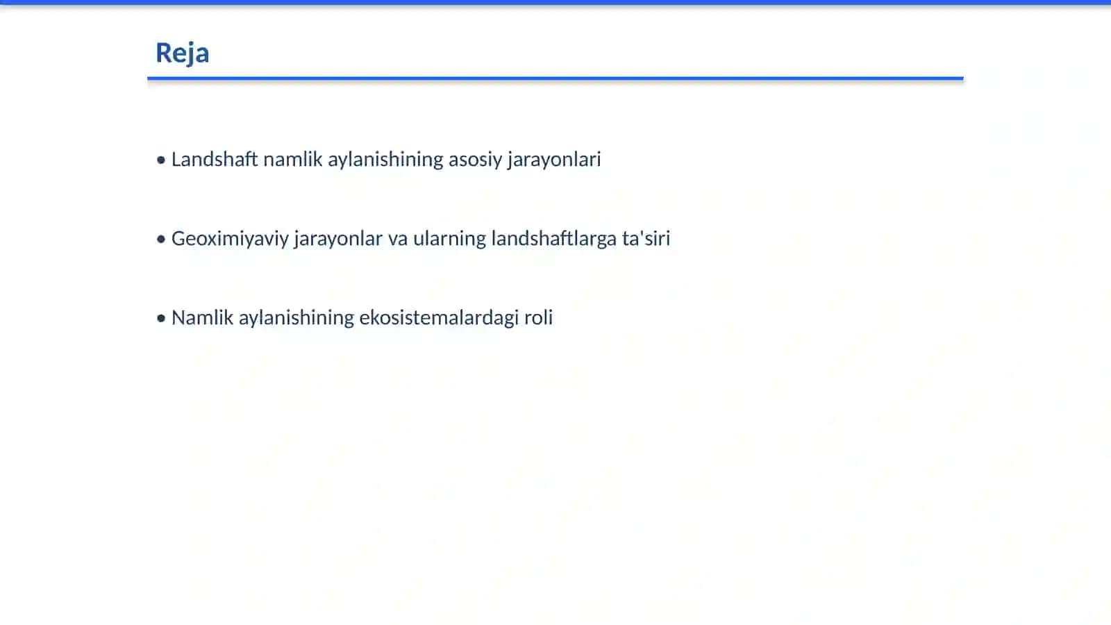 Landshaftlarda namlikning aylanishi 2