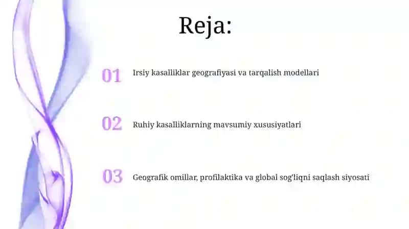 Irsiy kasalliklar geografiyasi va tarqalish modellari 2