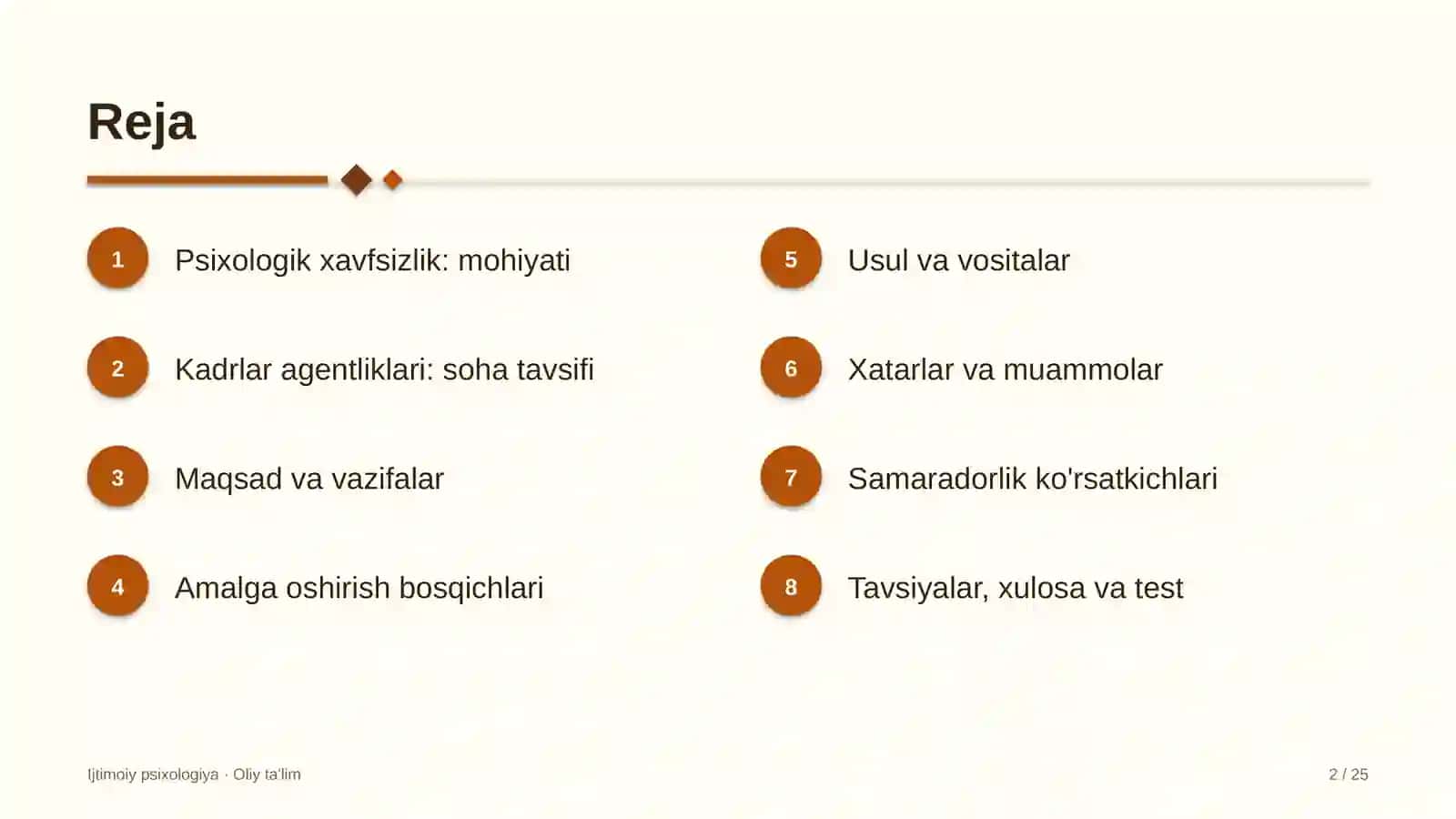 Kadrlar agentliklarida psixologik xavfsizlik 2