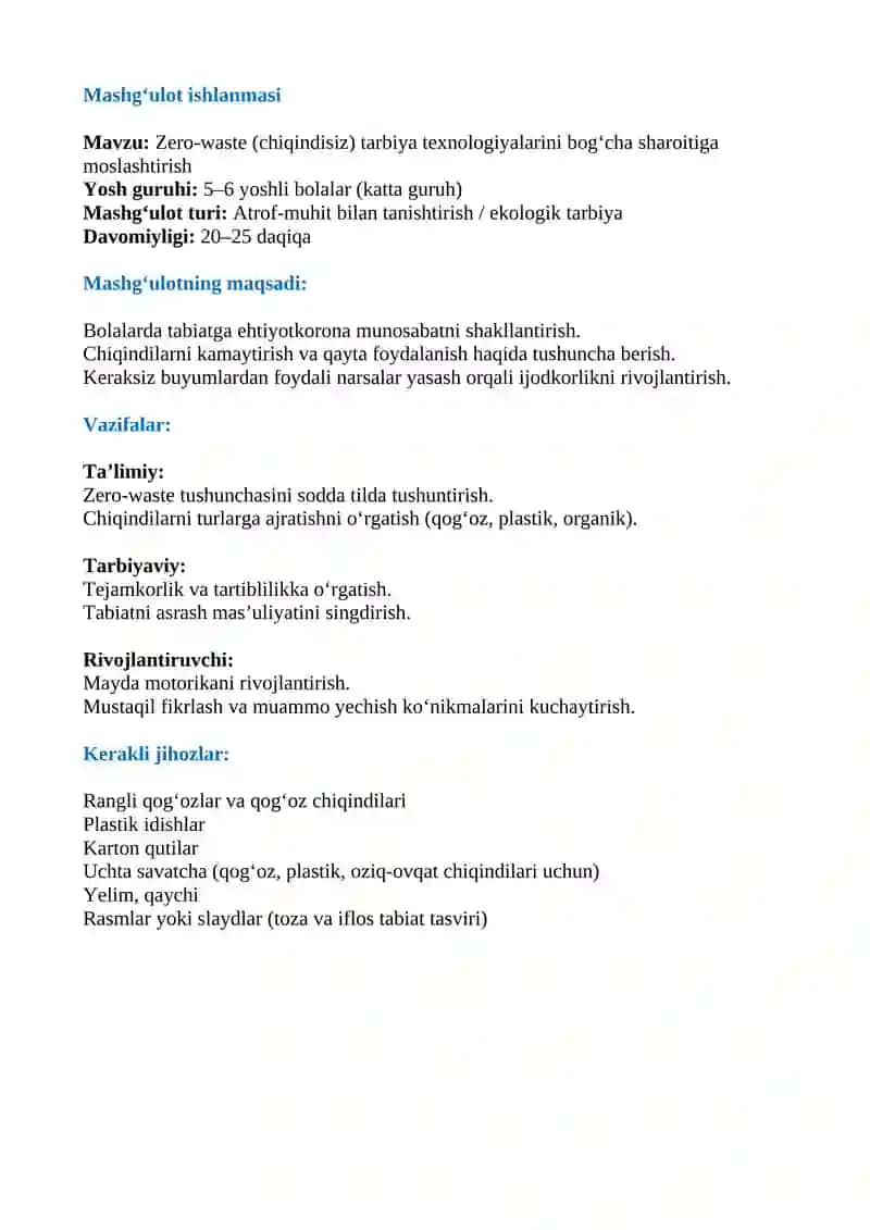 Zero-waste (chiqindisiz) tarbiya texnologiyalarini bog‘cha sharoitiga moslashtirish 2