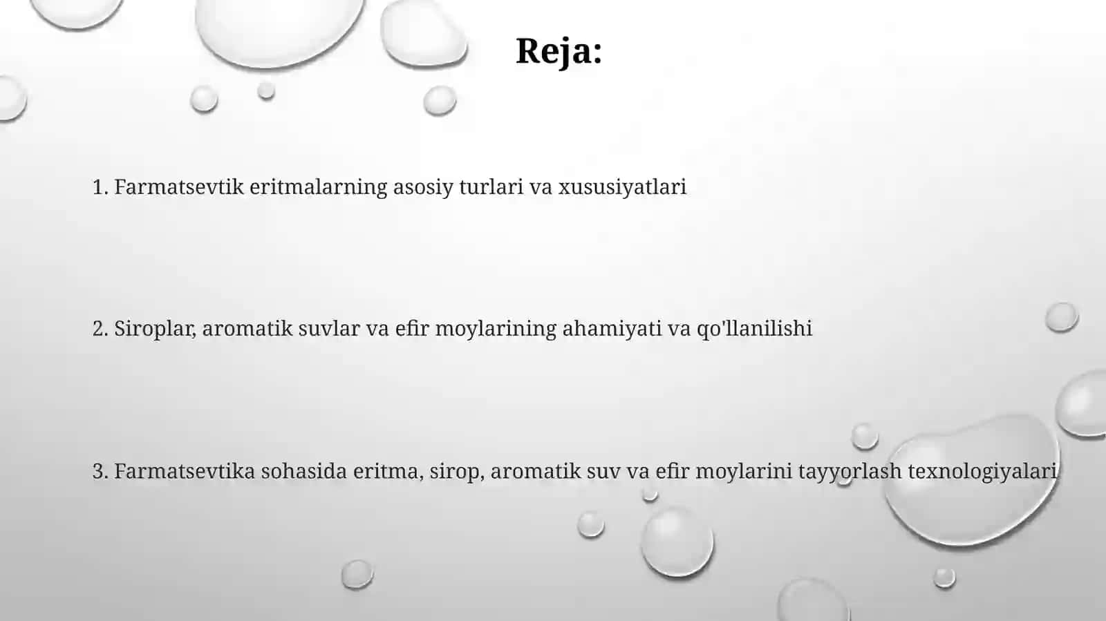 Farmatsevtikeritmalar.Qiyomlar.Xushbo'ysuvlar.Efirmoylari 2
