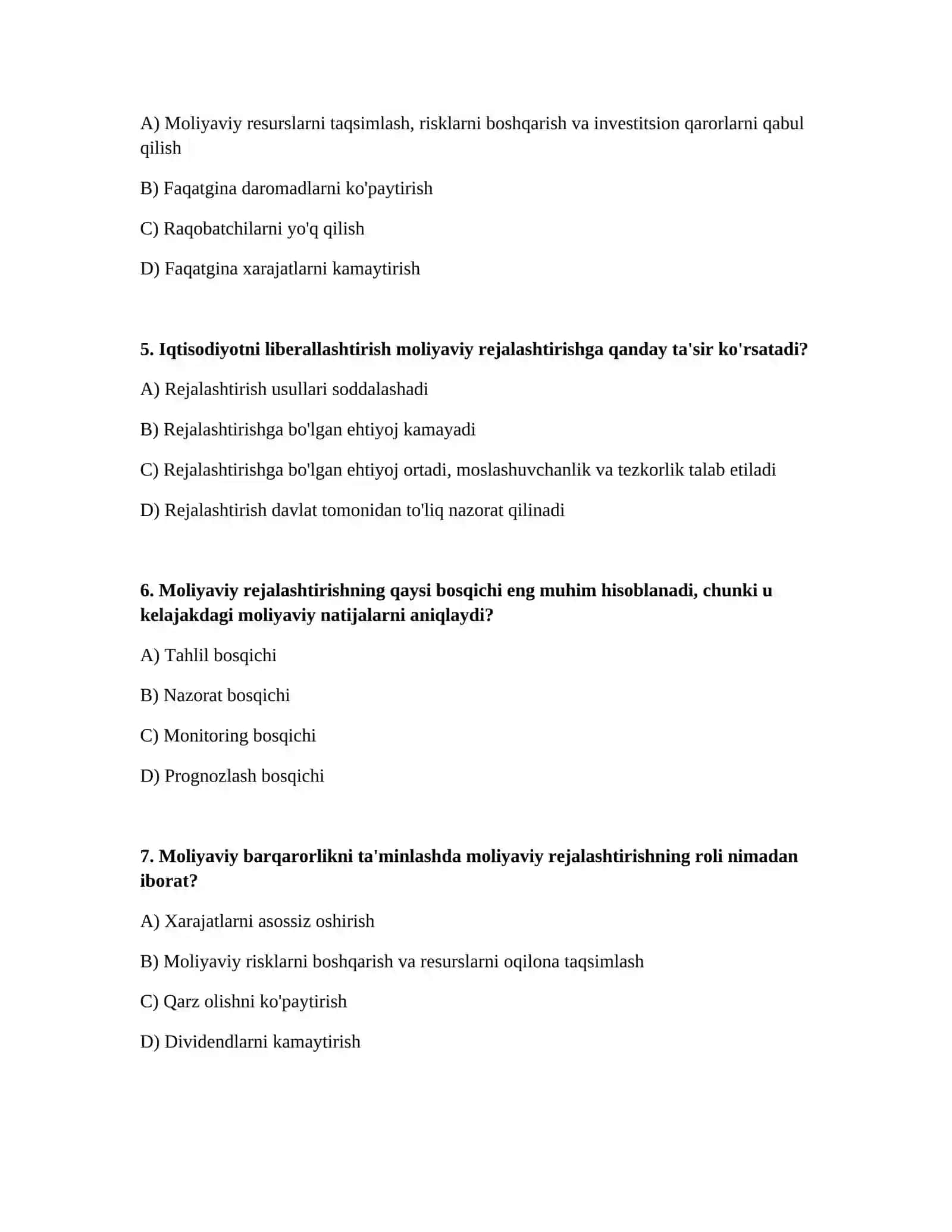 Iqtisodiyotni liberallashtirish sharoitida moliyaviy rejalashtirishning ahamiyati 2