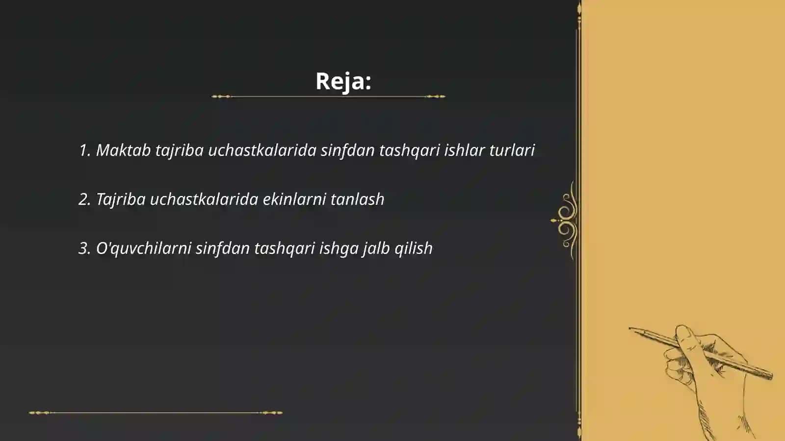 Maktab tajriba uchastkalarida sinfdan tashqari ishlarni rejalashtirish yo'llari 2