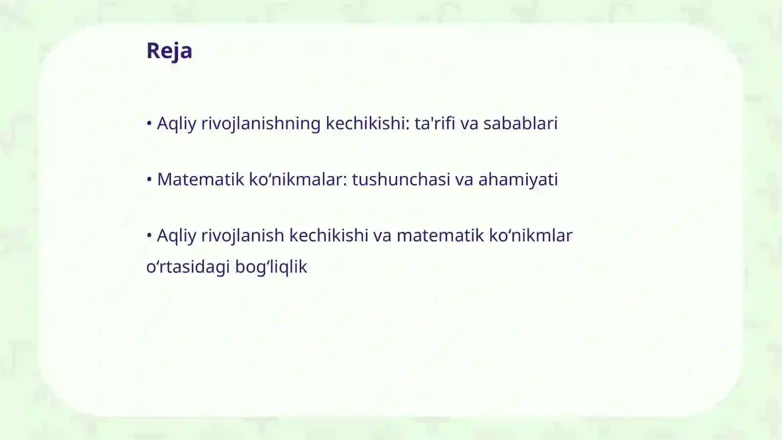 Aqliy rivojlanishning kechikishi va uning matematik ko‘nikmalarga ta’siri 2