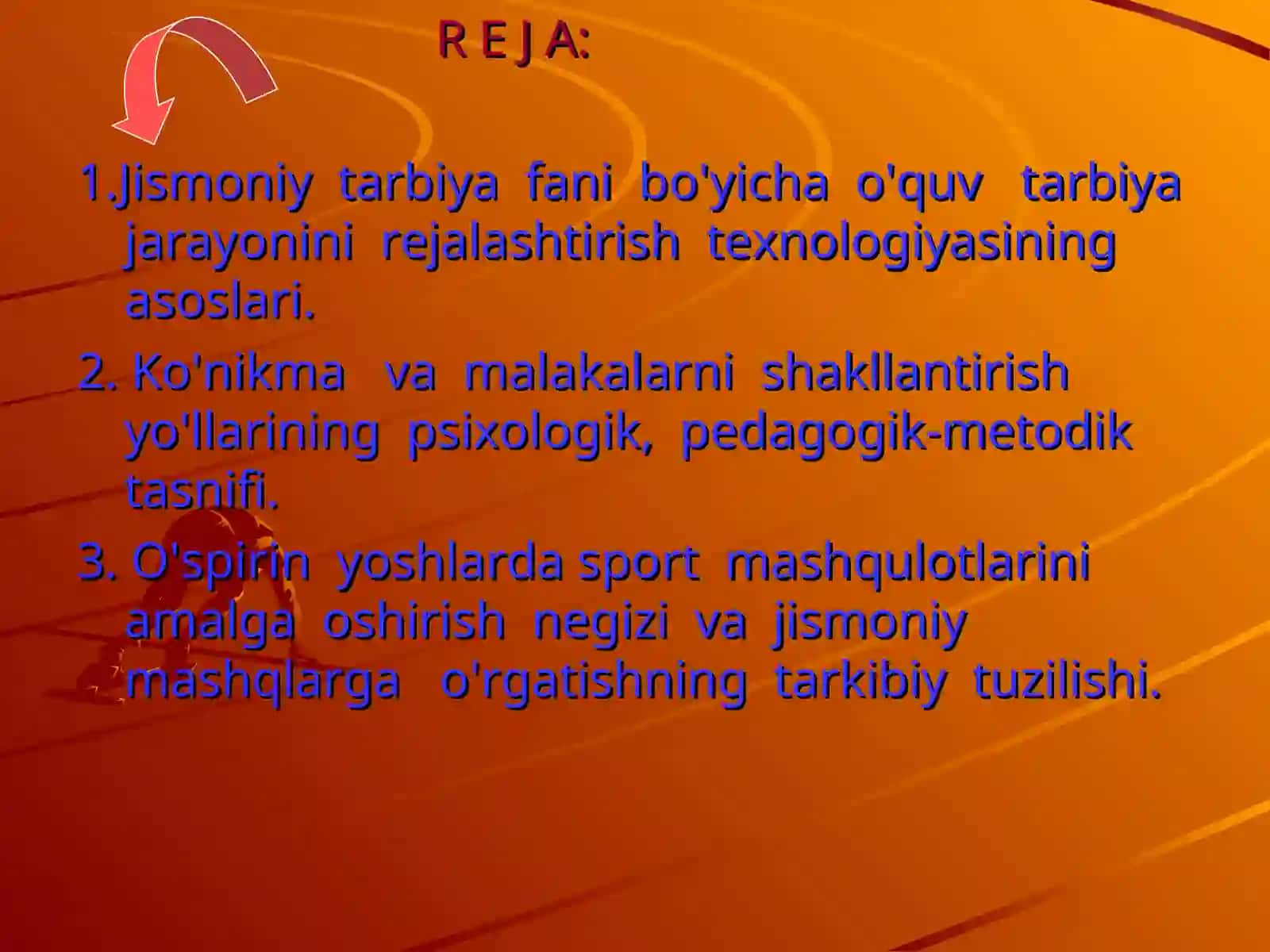JISMONIY TARBIYA DARSLARIDAO`QUV KO`NIKMA VA MALAKALARNI SHAKLLANTIRISHNING ASOSIY PEDAGOGIK-METODIK QONUNIYATLARI 2