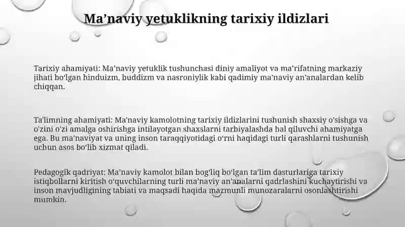 Ma'naviy Yetuklik 2