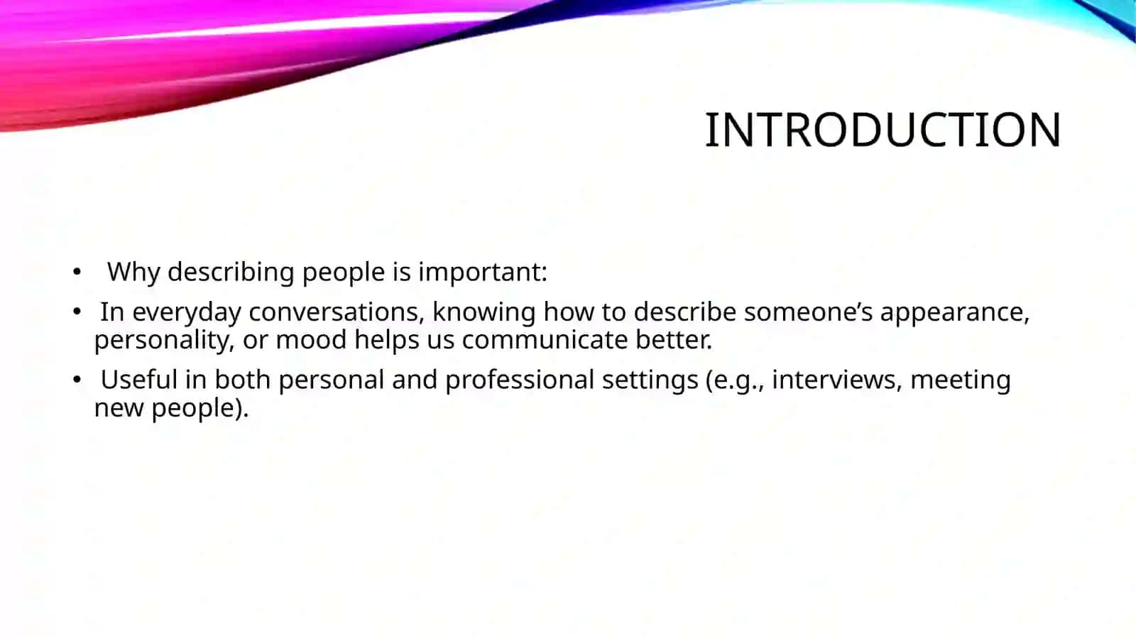 Describing people 2