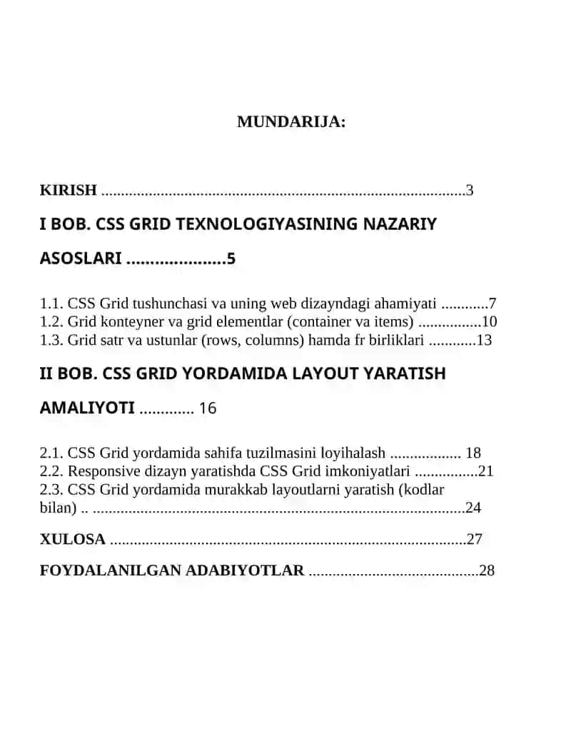 CSS Grid yordamida layout yaratish 2