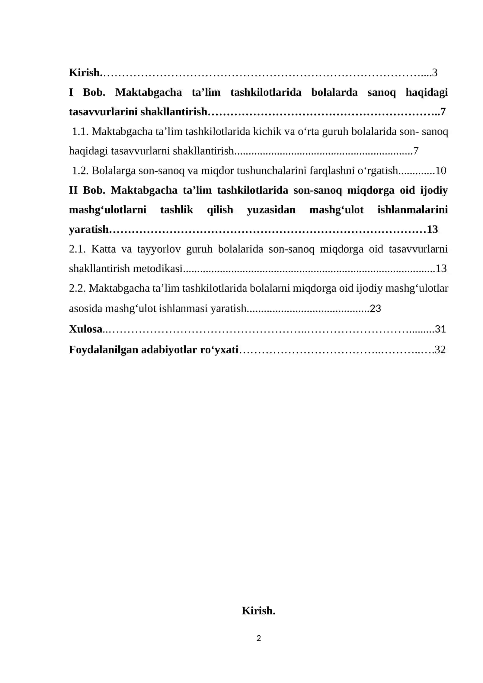 Matematik tasavvurlarni shakllantirish nazariyasi va texnologiyalari 2