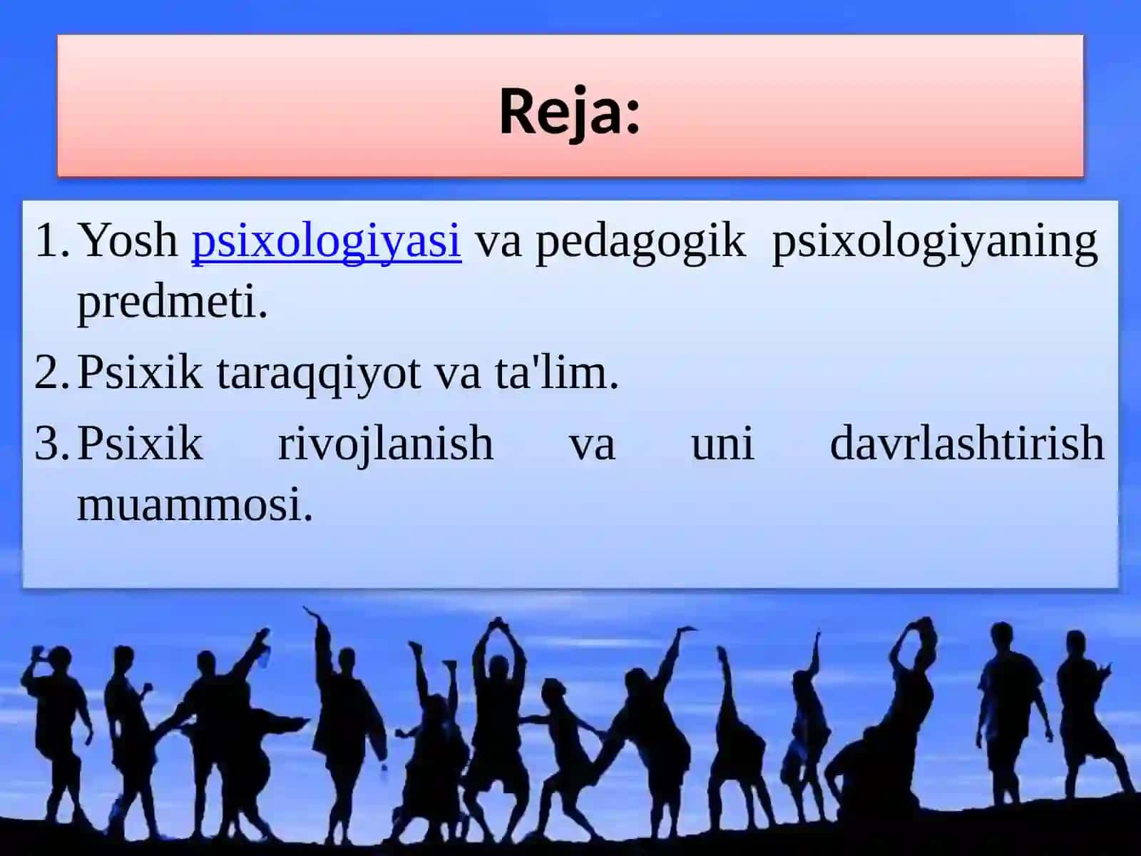 Yosh va pedagogik psixologiya fanining tadqiqot sohasi va muammolari 2