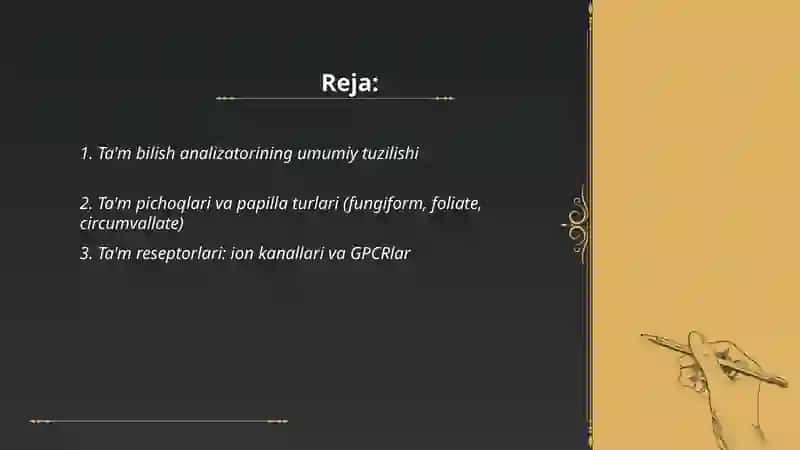 Ta'm bilish analizatorlari 2