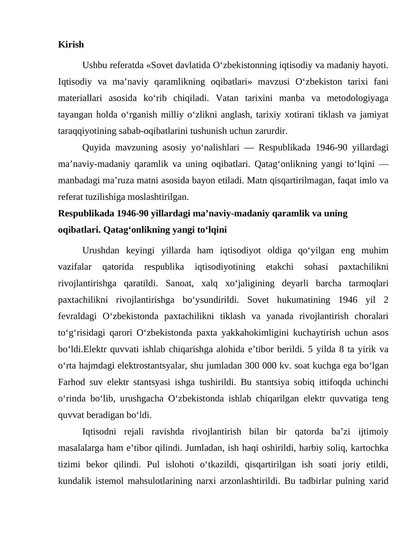 Iqtisodiy va maʼnaviy qaramlikning oqibatlari 2