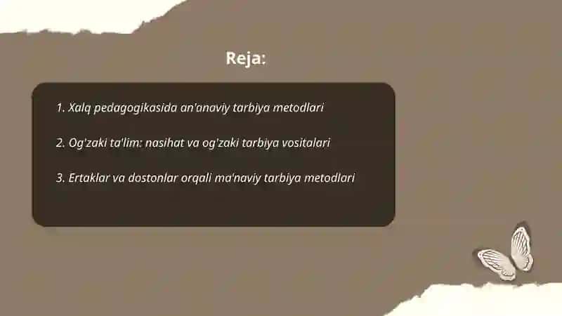 Xalq pedagogikasida tarbiya metodlari va vositalari 2