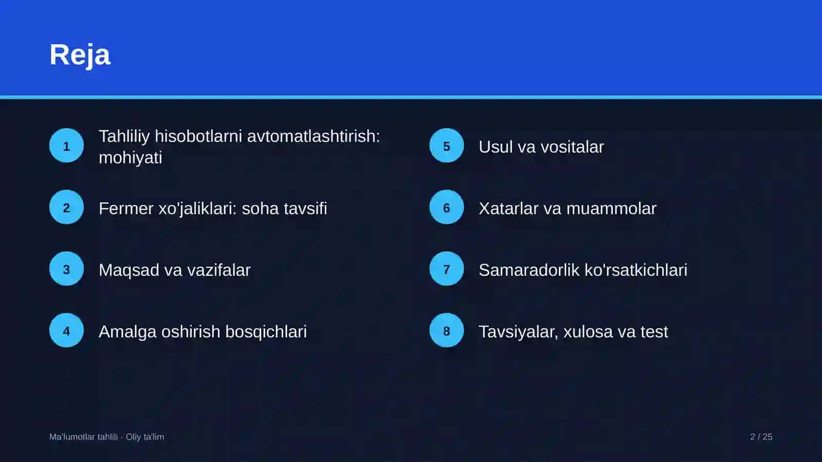 Fermer xo'jaliklarida tahliliy hisobotlarni avtomatlashtirish 2