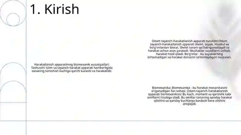 Odam Tayanch-Harakatlanish Apparati Tuzilishining Biomexanik Xususiyatlari 2