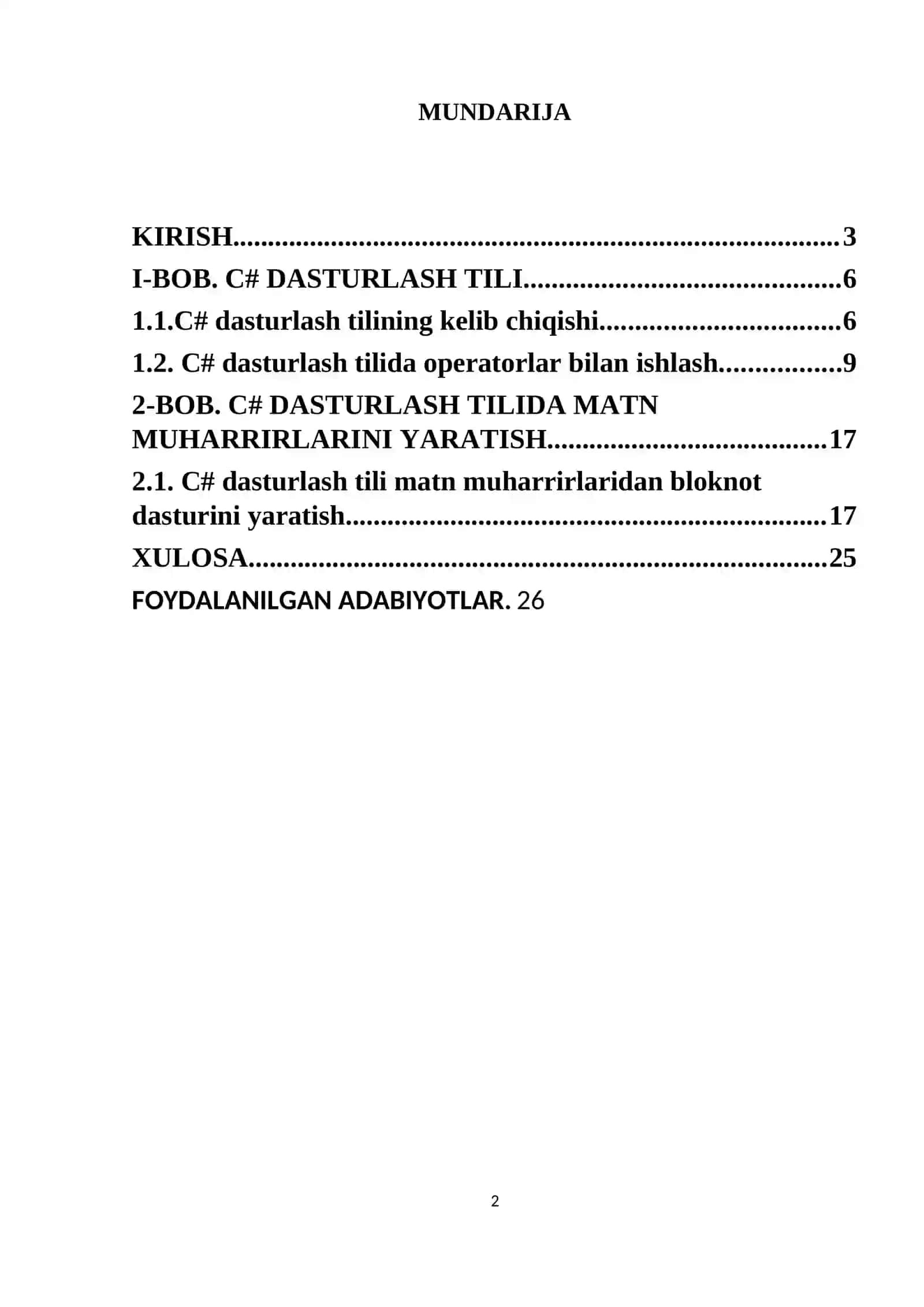 C# dasturlash tilida Matn muhariri dasturini yaratish 2