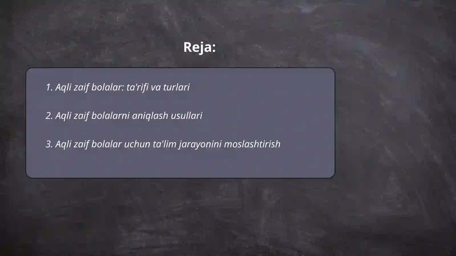 Aqli zaif bolalar uchun ta'lim metodlari 2