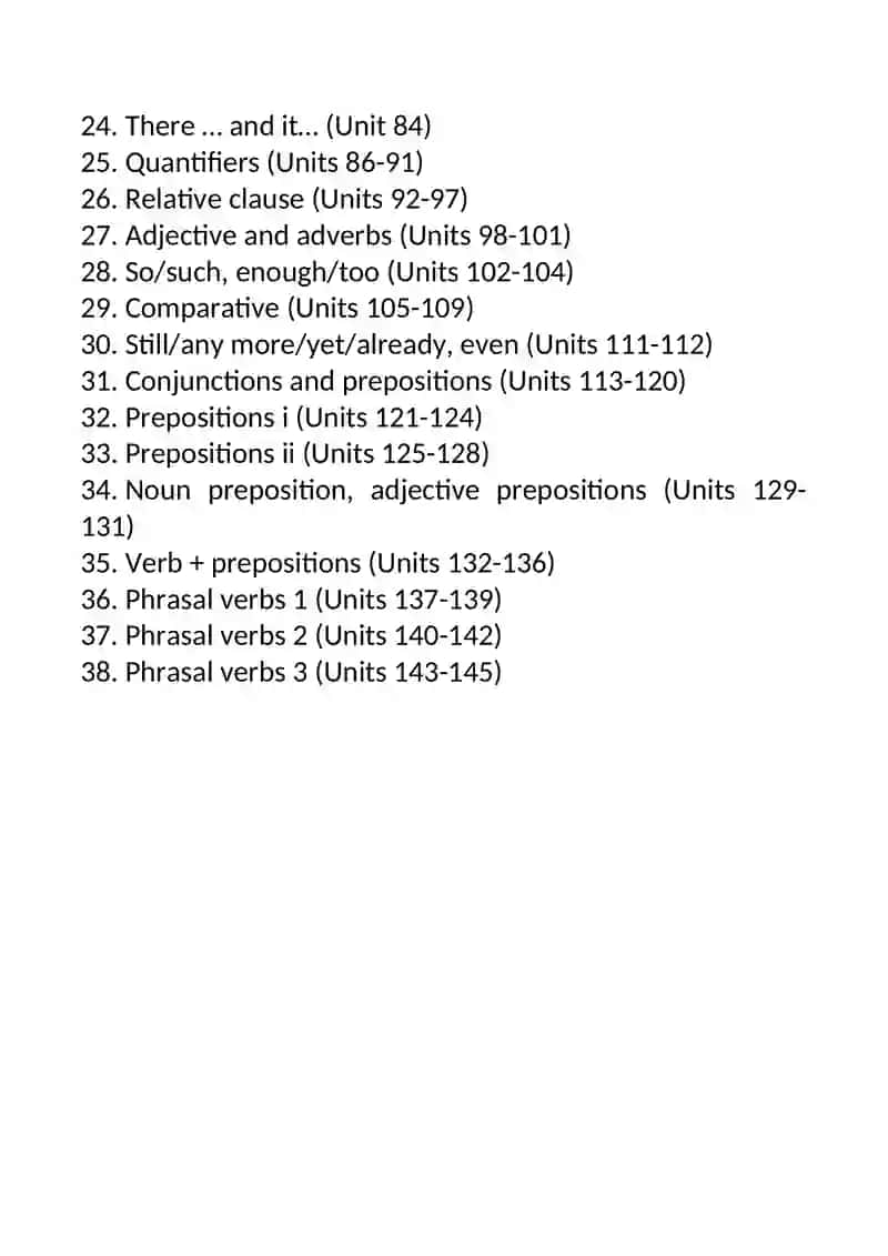 Intermediate course plan (B1+) 2