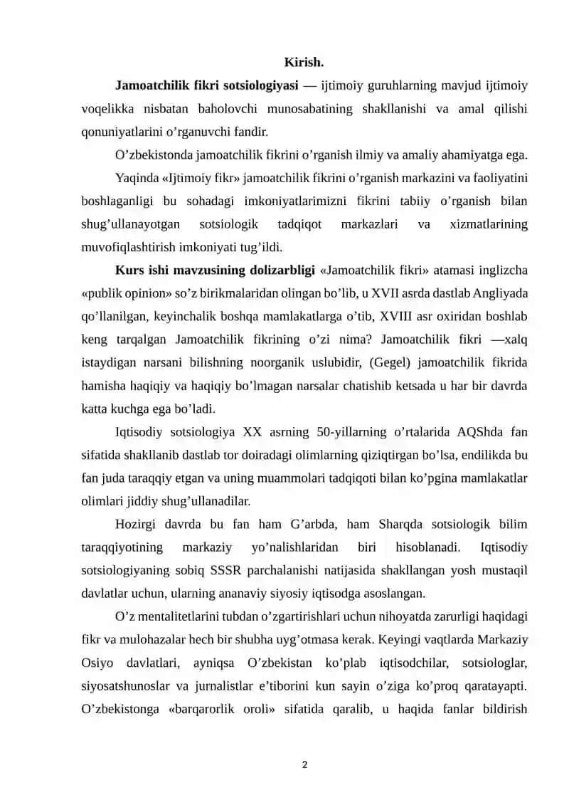 HOZIRGI ZAMON SOTSIOLOGIYASINING ASOSIY YÒNALISHLARI 2