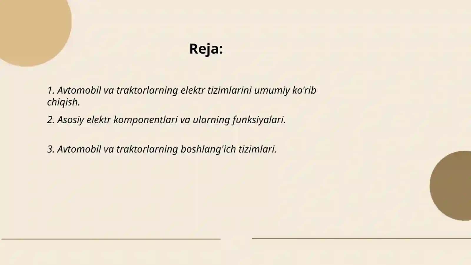 Avtomobil va traktorlarning elektri, elektron tizimlari va jixozlari 2
