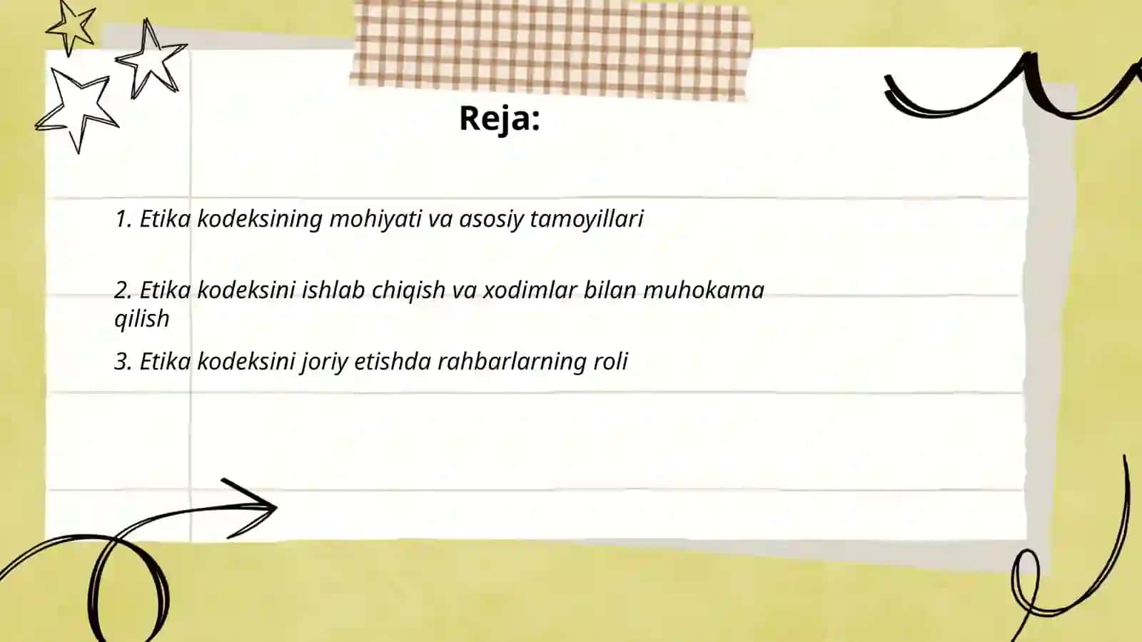 Etika Kodeksi va Halollik 2