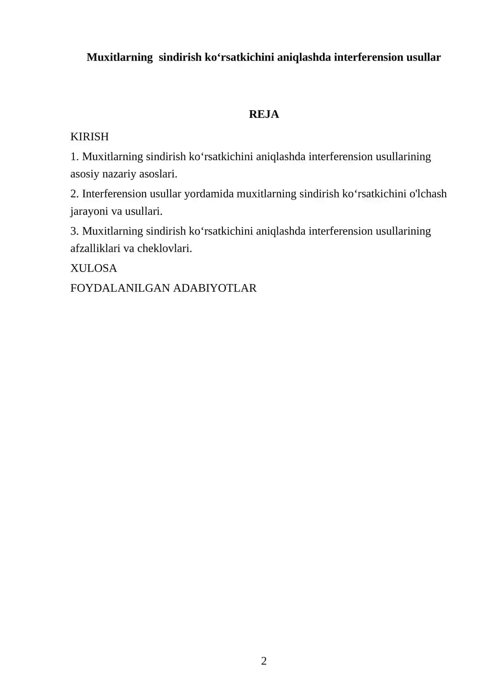 Muxitlarning sindirish koʻrsatkichini aniqlashda interferension usullar 2