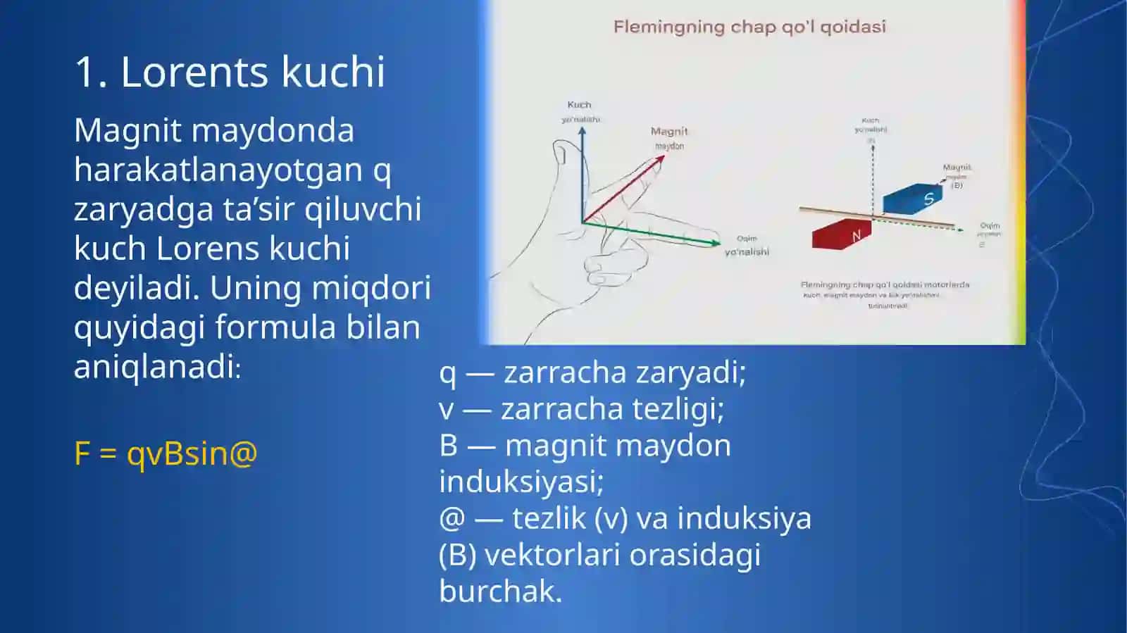 Magnit maydonda zaryadli zarralarning harakati 2