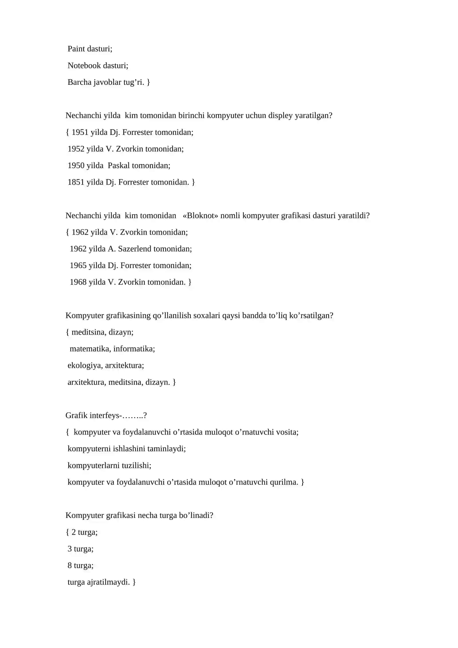 Kompyuterli grafika 2