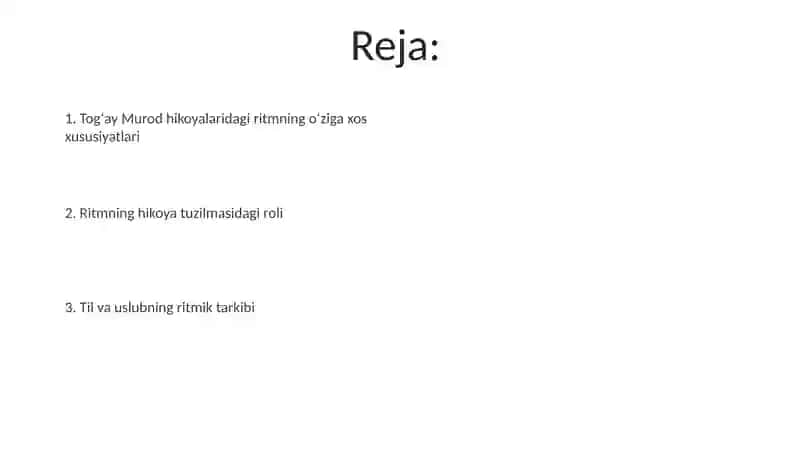 Tog'ay Murod qissalarida ritmning o'ziga xosligi 2