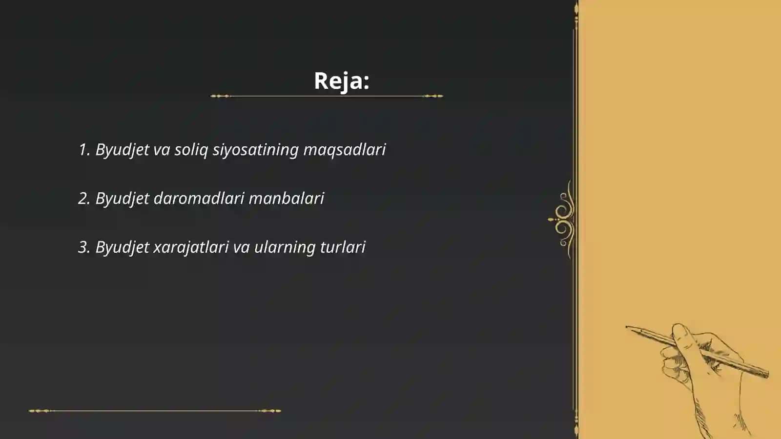 Byudjet soliq siyosati 2
