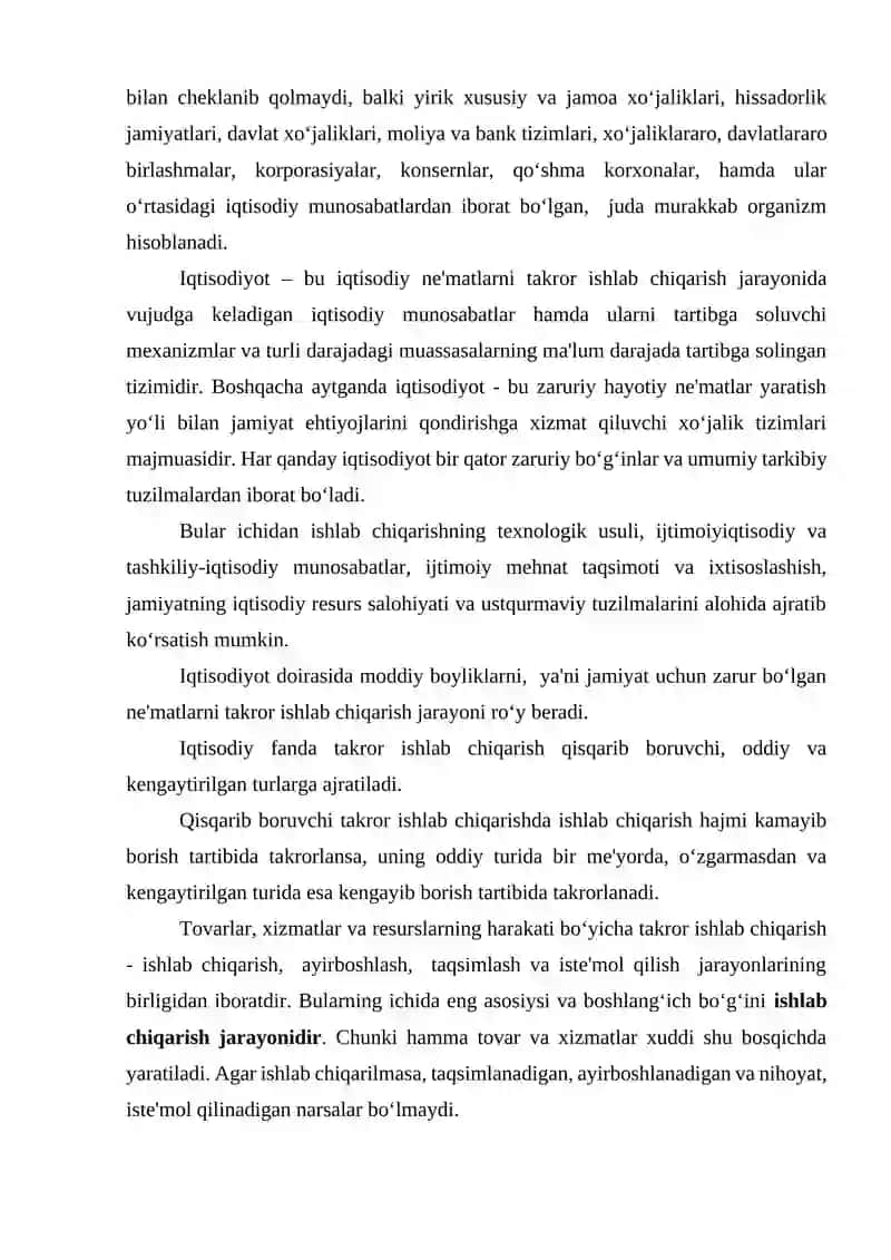 Iqtisodiyot nazariyasi fanining predmeti va uslubi 2