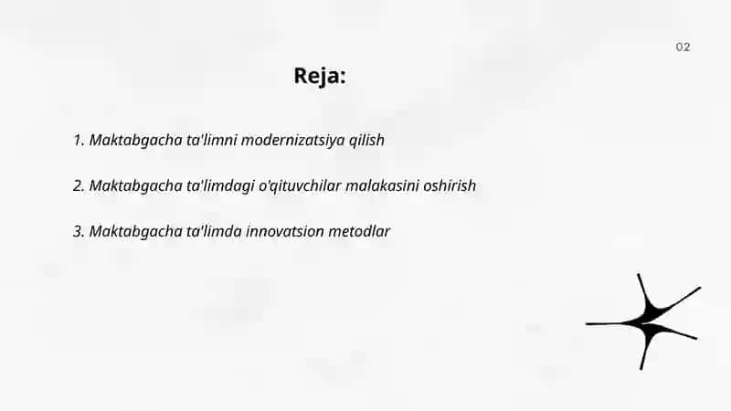 O'zbekistonda maktabgacha ta'lim tizimi rivojlanishi 2