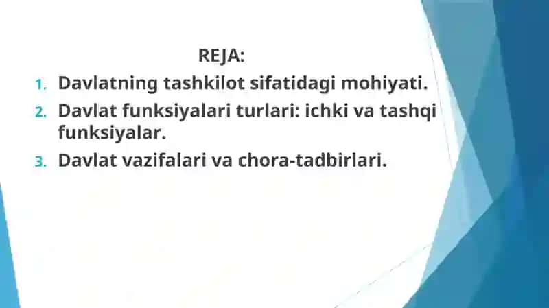 Davlatning tashkilot sifatidagi funksiyalari vavazifalari 2