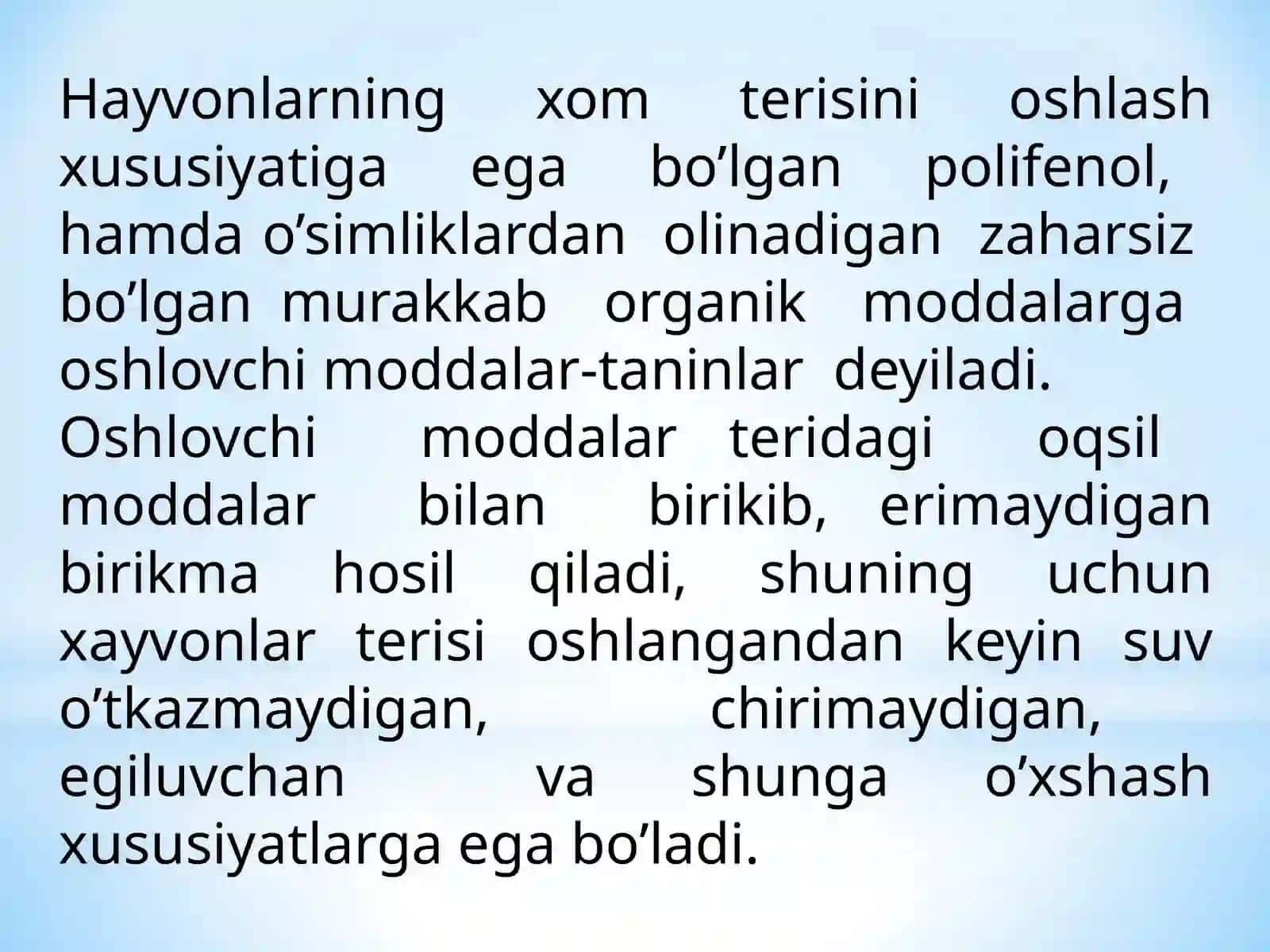 Oshlovchi moddalar 2