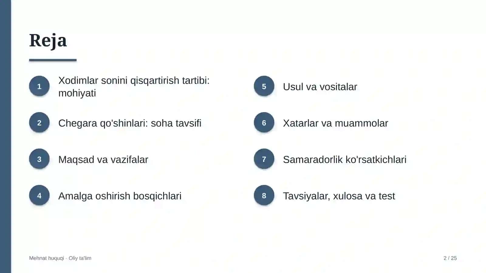 Chegara qo'shinlarida xodimlar sonini qisqartirish tartibi 2