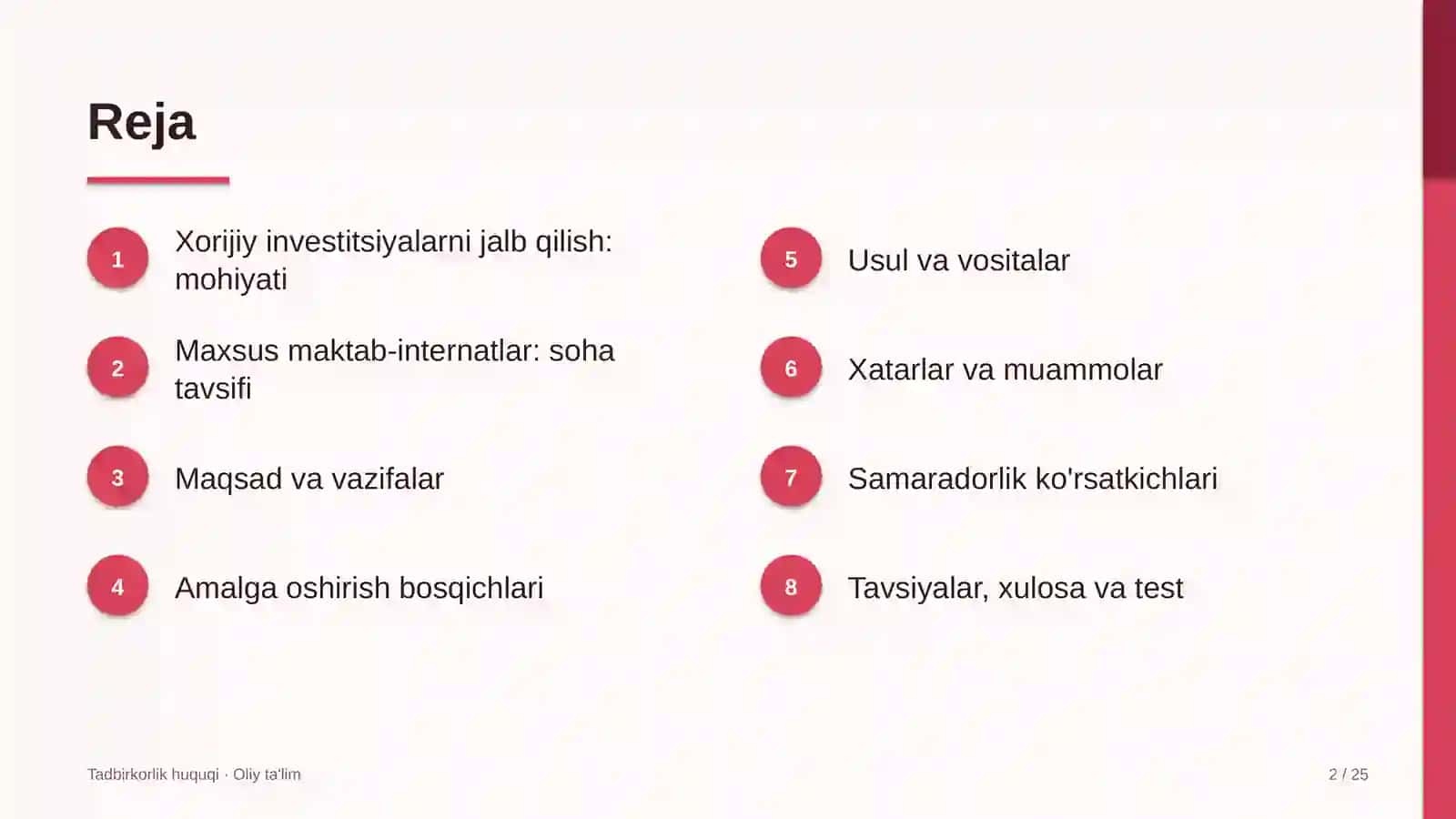maxsus maktab internatlarda xorijiy investitsiyalarni jalb qilishning huquqiy asoslari 1352 2