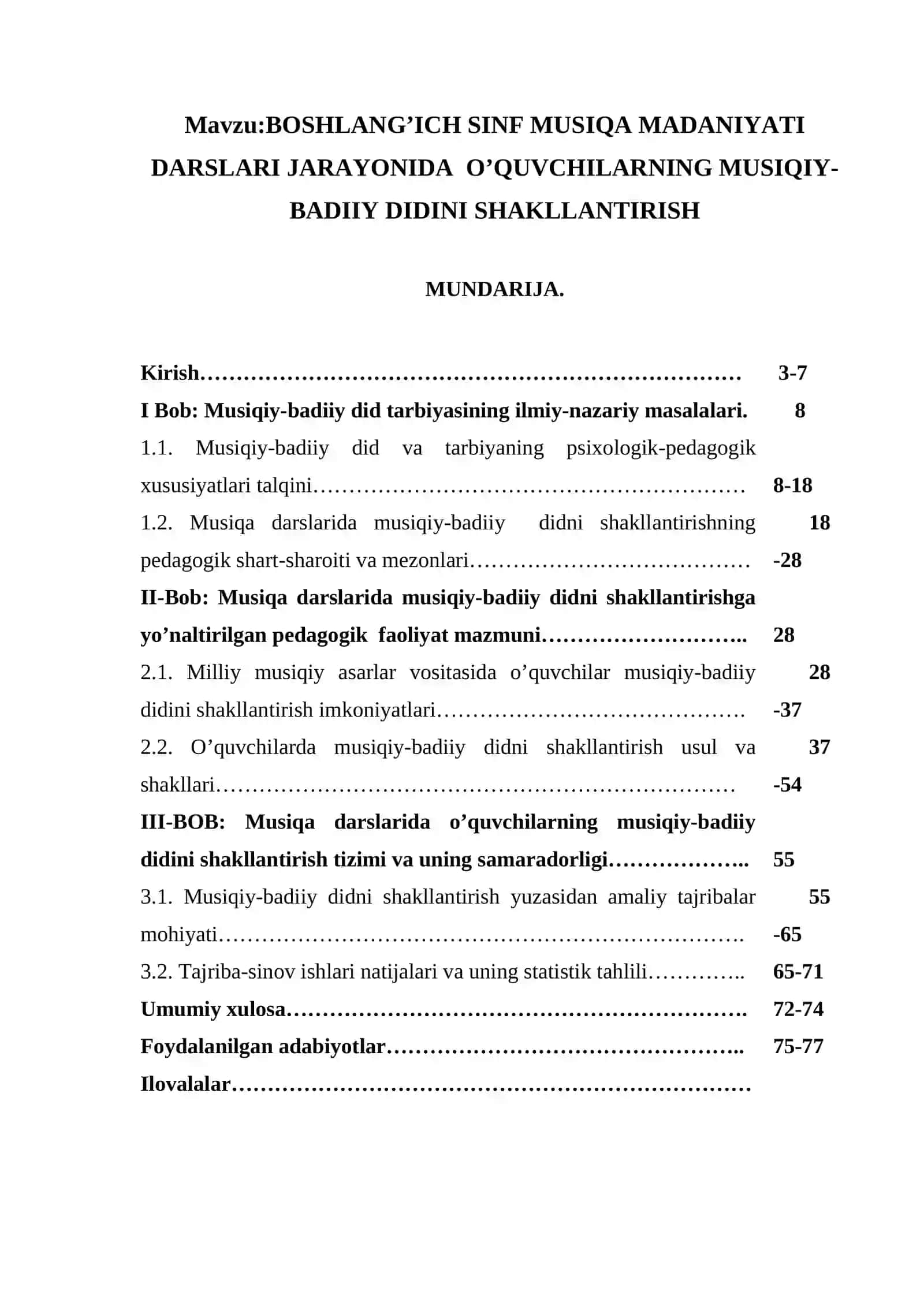 BOSHLANG’ICH SINF MUSIQA MADANIYATI DARSLARI JARAYONIDA O’QUVCHILARNING MUSIQIY-BADIIY DIDINI SHAKLLANTIRISH 2