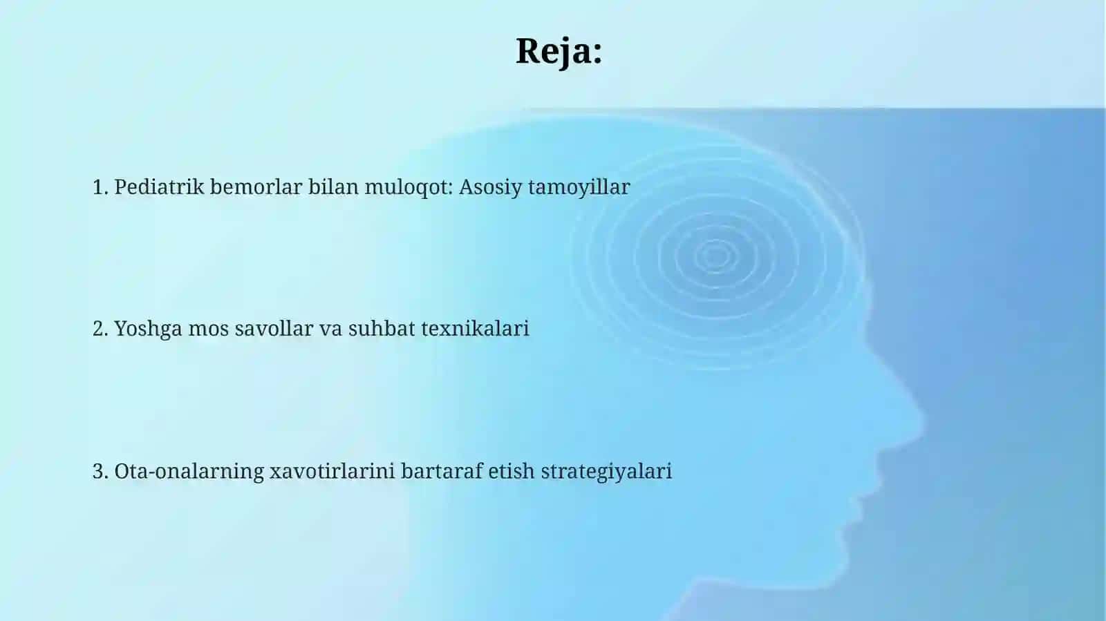 Pediatrik bemorlar bilan ishlash, Yoshga mos savollar berish, Ota-onalarning vaximasini kamaytirish 2